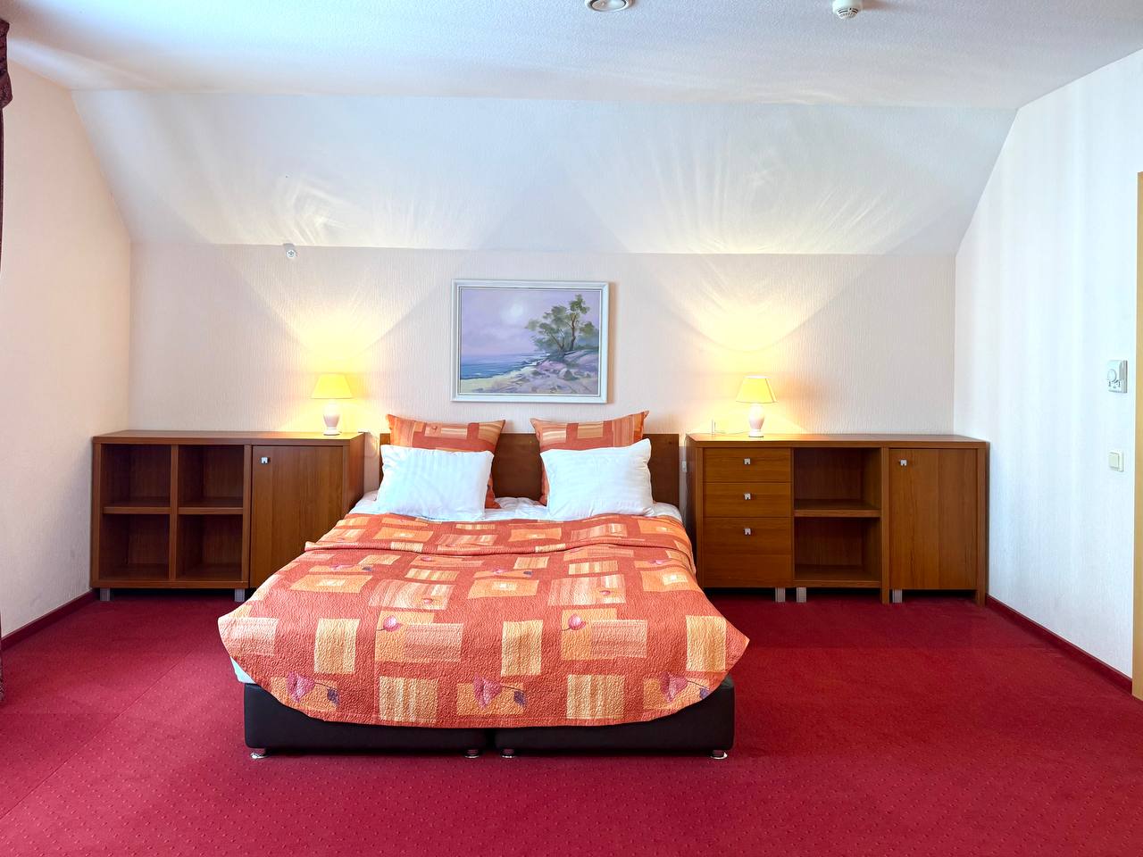 Bedroom area in the Two-Room Suite at Lucky Fish Jūrmala